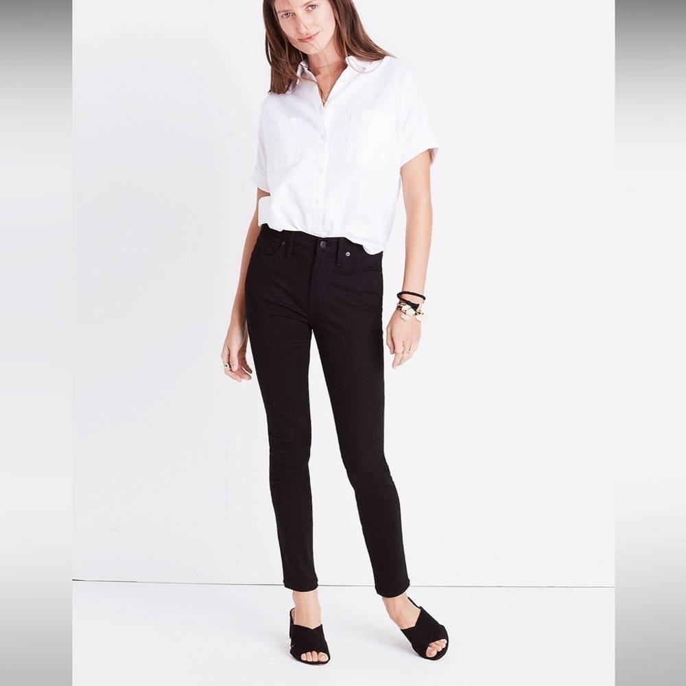 Madewell 9" High-Rise Skinny Black Jeans Women's Size 27